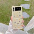 Samsung Galaxy Z Flip4 Glitter Wavy Edge TPU Cover - Stjerner