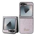 Samsung Galaxy Z Flip6 Guess Glitter Flakes Metal Logo Hybrid Cover