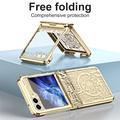 Samsung Galaxy Z Flip6 Mechanical Legend Galvaniseret plastik cover - Guld