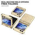 Samsung Galaxy Z Flip6 Mechanical Legend Galvaniseret plastik cover - Guld