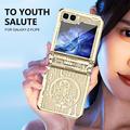 Samsung Galaxy Z Flip6 Mechanical Legend Galvaniseret plastik cover - Guld