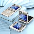 Samsung Galaxy Z Flip6 Mechanical Legend Galvaniseret plastik cover - Sølv