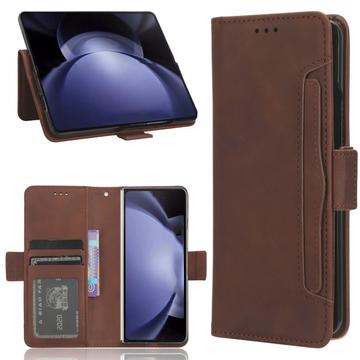 Samsung Galaxy Z Fold6 Pung Cover med Kortholder - Brun