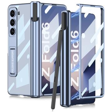 Samsung Galaxy Z Fold6 GKK Pencil Slot Magnetisk Hybrid Etui - Blå