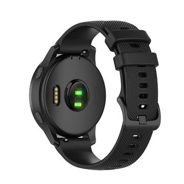 Silikone Rem til Garmin Vivoactive 4, Venu 3/2, Forerunner 265 - Sort