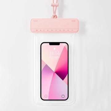 Vandtæt smartphone-etui med glidemekanisme - 7.2" - Pink