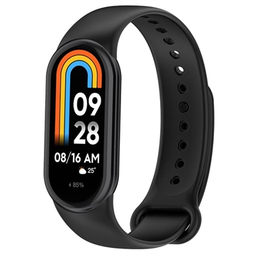 Xiaomi Smart Band 8 Blød Silikone Rem - Sort