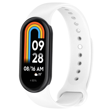 Xiaomi Smart Band 8 Blød Silikone Rem - Hvid