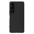 Sony Xperia 1 VI Anti-Fingeraftryk Mat TPU Cover - Sort