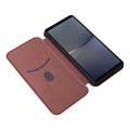 Sony Xperia 1 VI Flip Cover - Karbonfiber