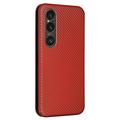 Sony Xperia 1 VI Flip Cover - Karbonfiber