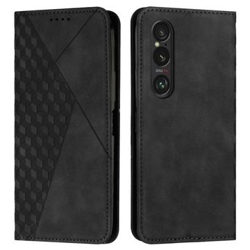 Sony Xperia 1 VI Rombe Mønster Pung Cover med magnetisk lukning