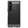 Sony Xperia 1 VI Spigen Rugged Armor TPU Cover - Sort