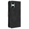 Sony Xperia 10 VI Pung Cover med Kortholder - Sort