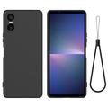 Sony Xperia 10 VI Liquid Silikone Cover med Strop