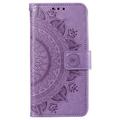 Sony Xperia 10 VI Mandala Series Etui med Pung - Lilla