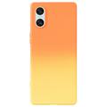 Sony Xperia 10 VI Ombre TPU Cover - Orange / Gul