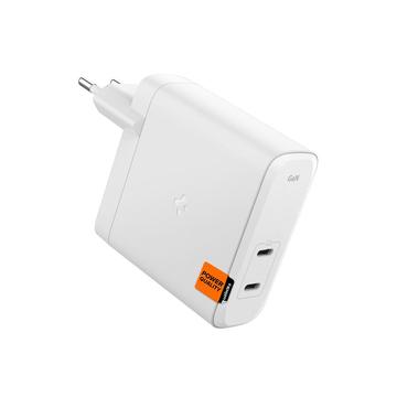 Spigen ArcStation Pro GaN-1402 Dual USB-C 140W vægoplader - hvid