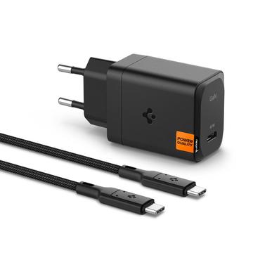 Spigen ArcStation Pro GaN-651 65W vægoplader med Type-C-kabel - sort