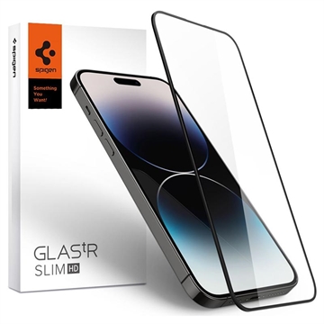 Spigen Glas.tR Slim HD iPhone 14 Pro Max Hærdet Glas - Sort