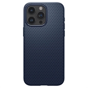 iPhone 15 Pro Spigen Liquid Air TPU Cover - Navy Blå