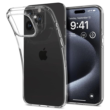 iPhone 15 Pro Max Spigen Liquid Crystal TPU Cover - Gennemsigtig