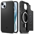 iPhone 15 Spigen Mag Armor Hybrid Cover - Mat Sort