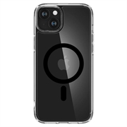 iPhone 15 Spigen Ultra Hybrid Mag Cover - Sort / Gennemsigtig