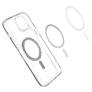 iPhone 15 Spigen Ultra Hybrid Mag Cover - Sort / Gennemsigtig