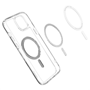 iPhone 15 Plus Spigen Ultra Hybrid Mag Cover - Sort / Gennemsigtig