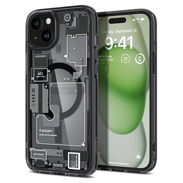 iPhone 15 Spigen Ultra Hybrid Mag Cover - Zero One / Sort