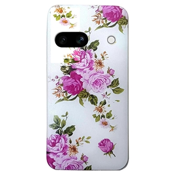 Google Pixel 8a Stilfuld Ultra-Slim TPU Cover - Rose Blomst