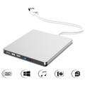 Superslankt eksternt CD/DVD-RW-drev til MacBook og Windows - USB 3.0