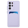 Samsung Galaxy S23 Ultra 5G TPU Cover med Kortholder - Lilla