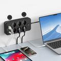 Tech-Protect PC6X6 Strømstik - 3 USB-A, 3 USB-C, 6 stikkontakter med 200cm kabel - Sort