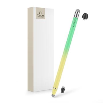 Tech-Protect USP100 Touch Stylus Pen - Præcis og responsiv - Gul / Grøn