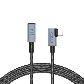 Tech-Protect UltraBoost Max "L" USB 4.0 Type-C-kabel - PD240W, 1.5m, 8K 40Gbps - Grå