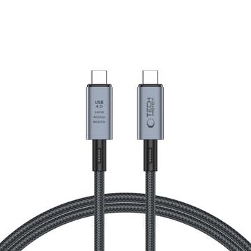 Tech-Protect UltraBoost Max USB 4.0 Type-C-kabel - PD240W, 1m, 8K 40Gbps - grå