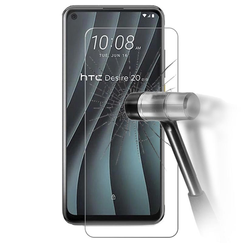 Kænguru Klimatiske bjerge buste HTC Desire 20 Pro Panserglas skærmbeskyttelse - 9H, 0.3mm - Krystalklar