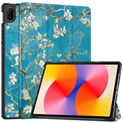 Huawei MatePad SE 11 Tri-Fold Series Smart Folio Cover - Hvid Blomster