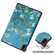 Huawei MatePad SE 11 Tri-Fold Series Smart Folio Cover - Hvid Blomster