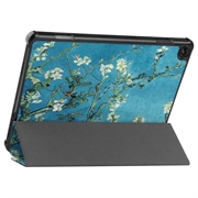 Lenovo Tab M10 Gen 3 Tri-Fold Series Smart Folio Cover - Hvid Blomster