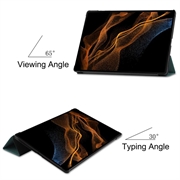 Samsung Galaxy Tab S9 Ultra Tri-Fold Series Smart Folio Cover - Grøn