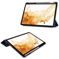 Tri-Fold Series Samsung Galaxy Tab S8+ Smart Folio Cover - Mørkeblå