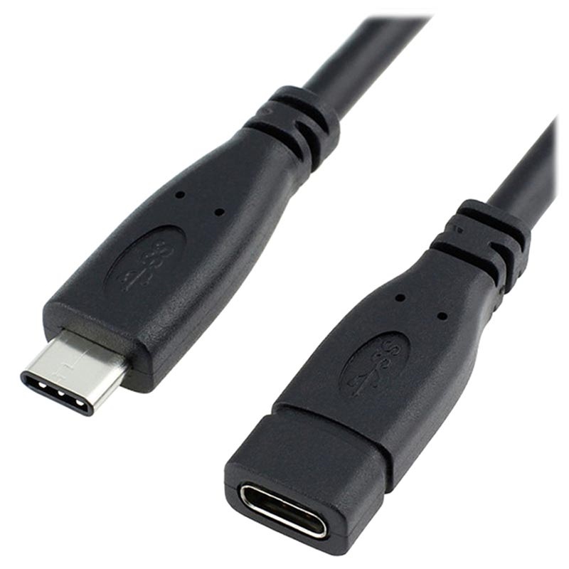 USB Type-C / USB 3.1 Type-C Forlængerkabel - Sort