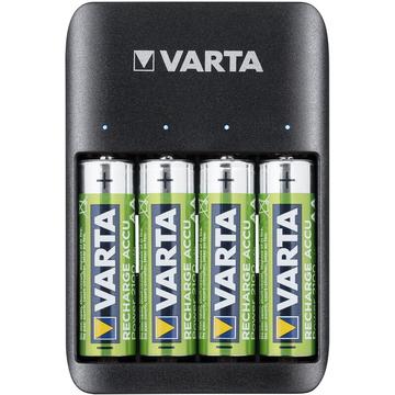 Varta Quattro batterioplader m. 4x R6/AA-batterier