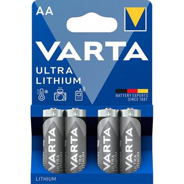 Varta Ultra Lithium L91/AA Batteri - 4 stk.