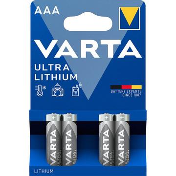 Varta Ultra Lithium L92/AAA Batteri - 4 stk.