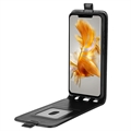 Huawei Mate 50 Vertikal Flip Taske med Kortholder - Sort