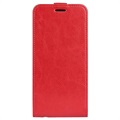 Nokia G21/G11 Vertikal Flip Cover med Kortholder - Rød